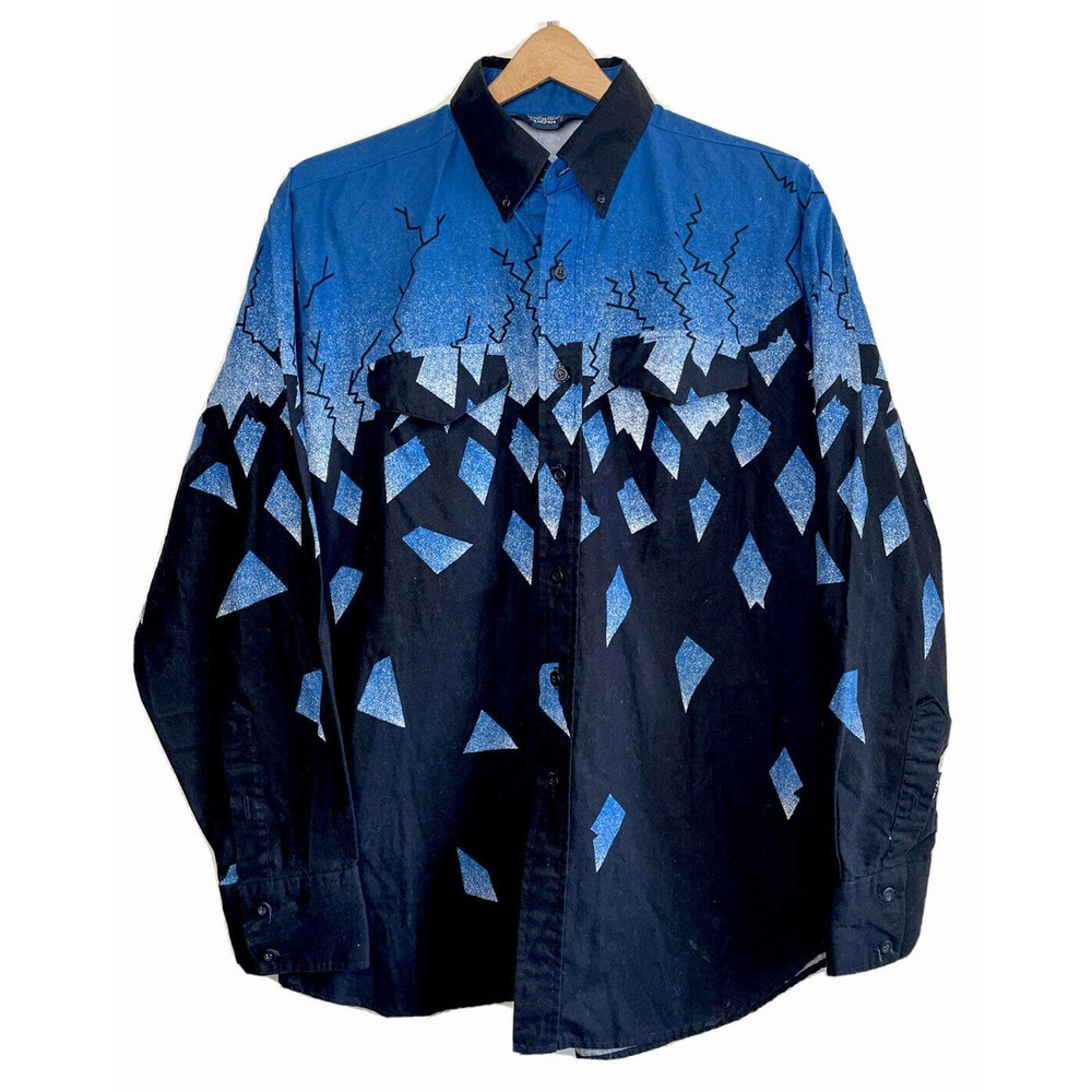 VTG Brooks & Dunn Collect Mens Long Sleeve Button Shirt 17-36 Panhandle Slim